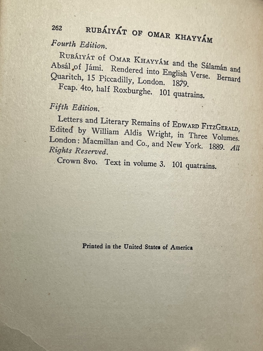 Bibliography of Original Fitzgerald Editions (2/2)