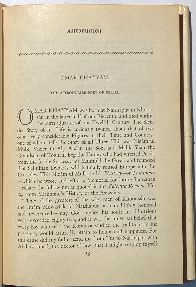 Omar Khayyam Intro