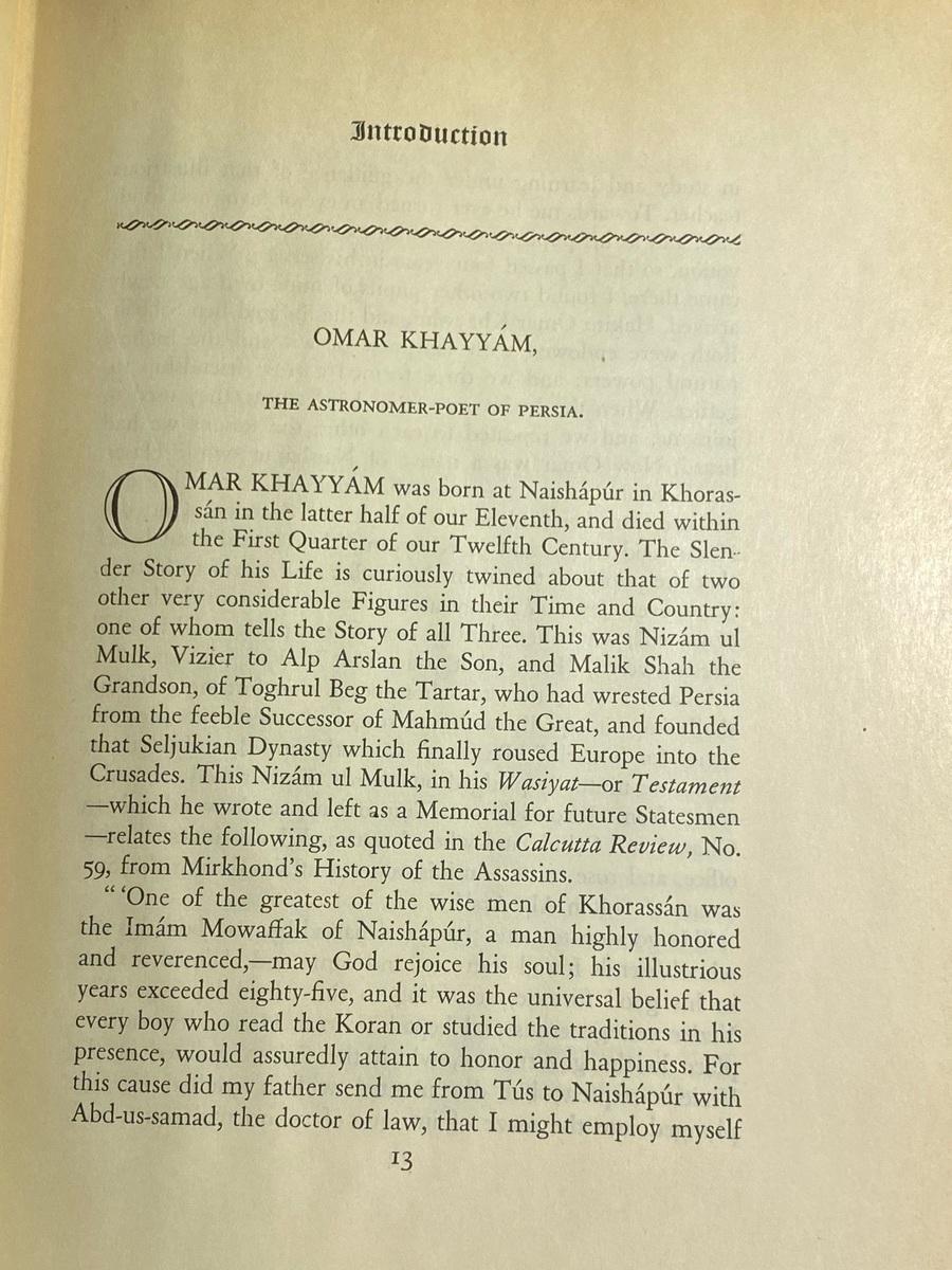 Omar Khayyam intro