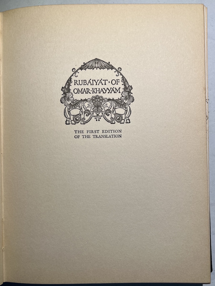 First edition title page